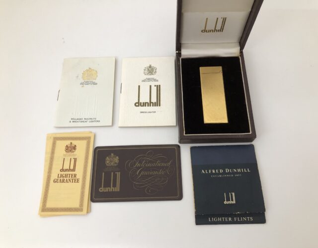 dunhill ダンヒル ローラー式 ガスライター ゴールドカラーお買取り(^^♪